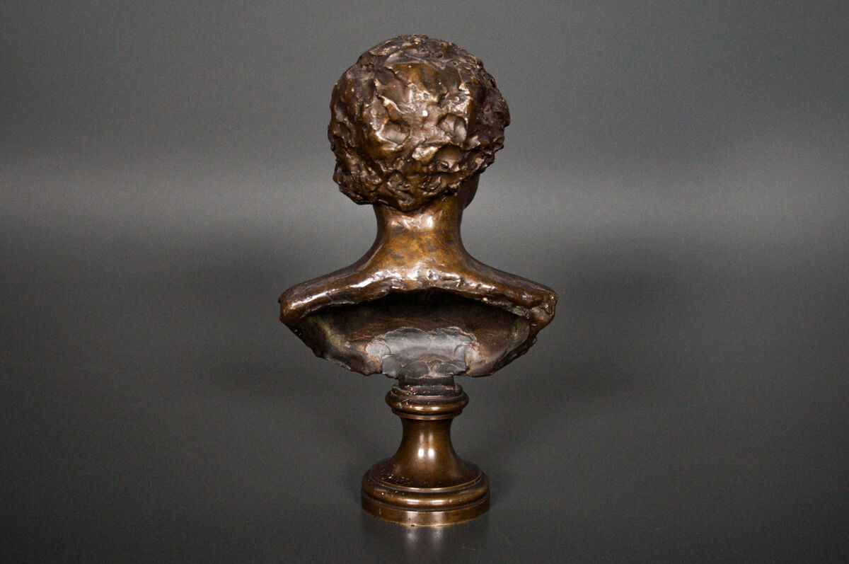 Boy bronze bust