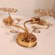 Set Hollywood Regency Wandlampe vergoldet Messing Swarovski-Kristalle Palwa