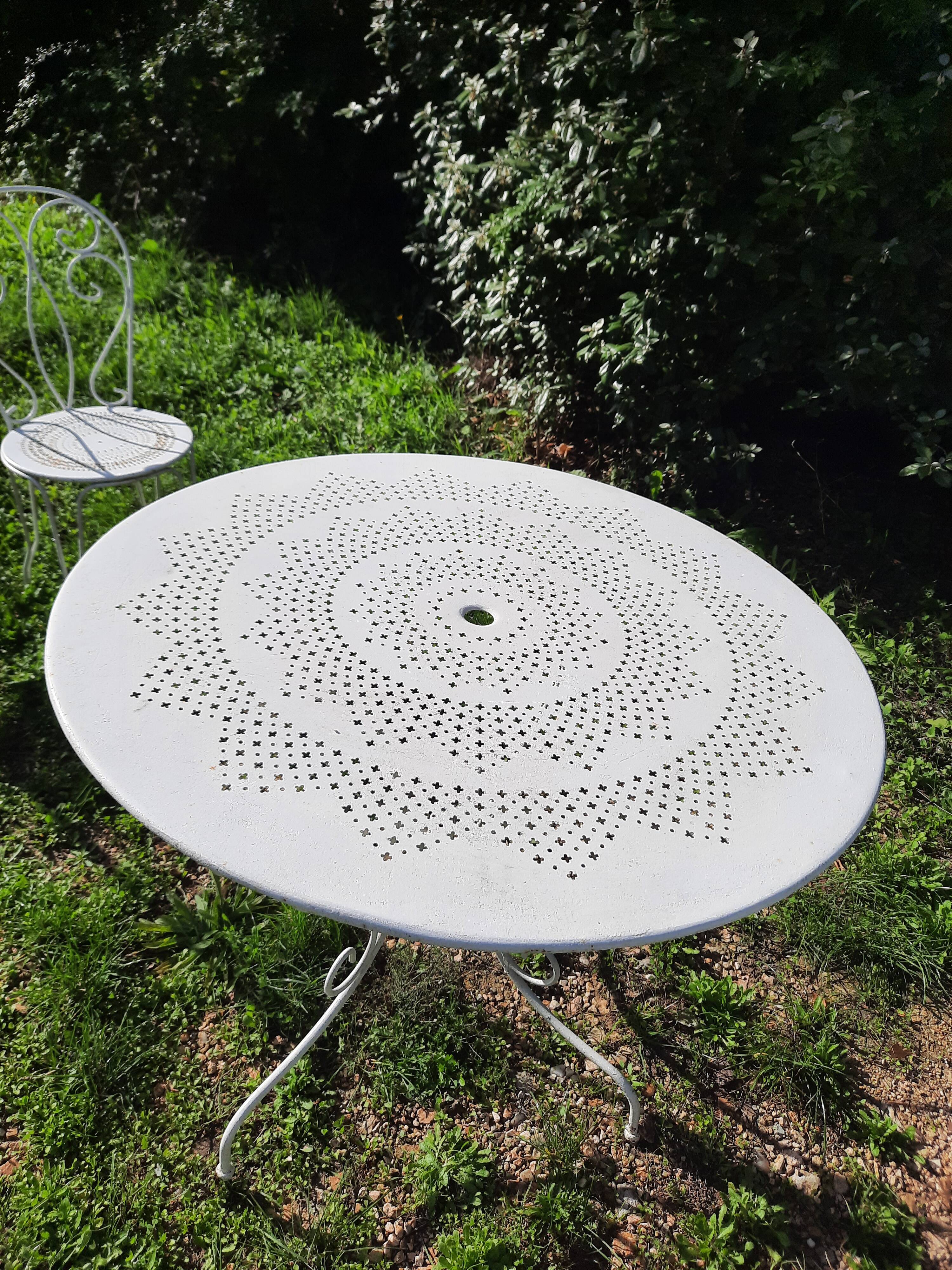 Wrought iron garden furniture