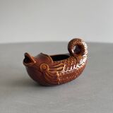 Fish-shaped ceramic sauceboat