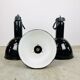 Large black enamelled factory lamp by elektrovit