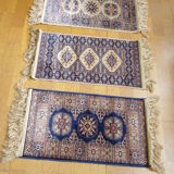 Three oriental rugs 35 x 70 cm