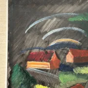 Large Original Swedish Oil on Canvas – “Landscape” by Bror Göransson – Signed – Vintage & Framed – 83 × 63 cm (32.7" × 24.8")