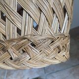 Vintage woven wicker plant pot cover