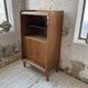 Meuble de rangement secrétaire chêne années 60