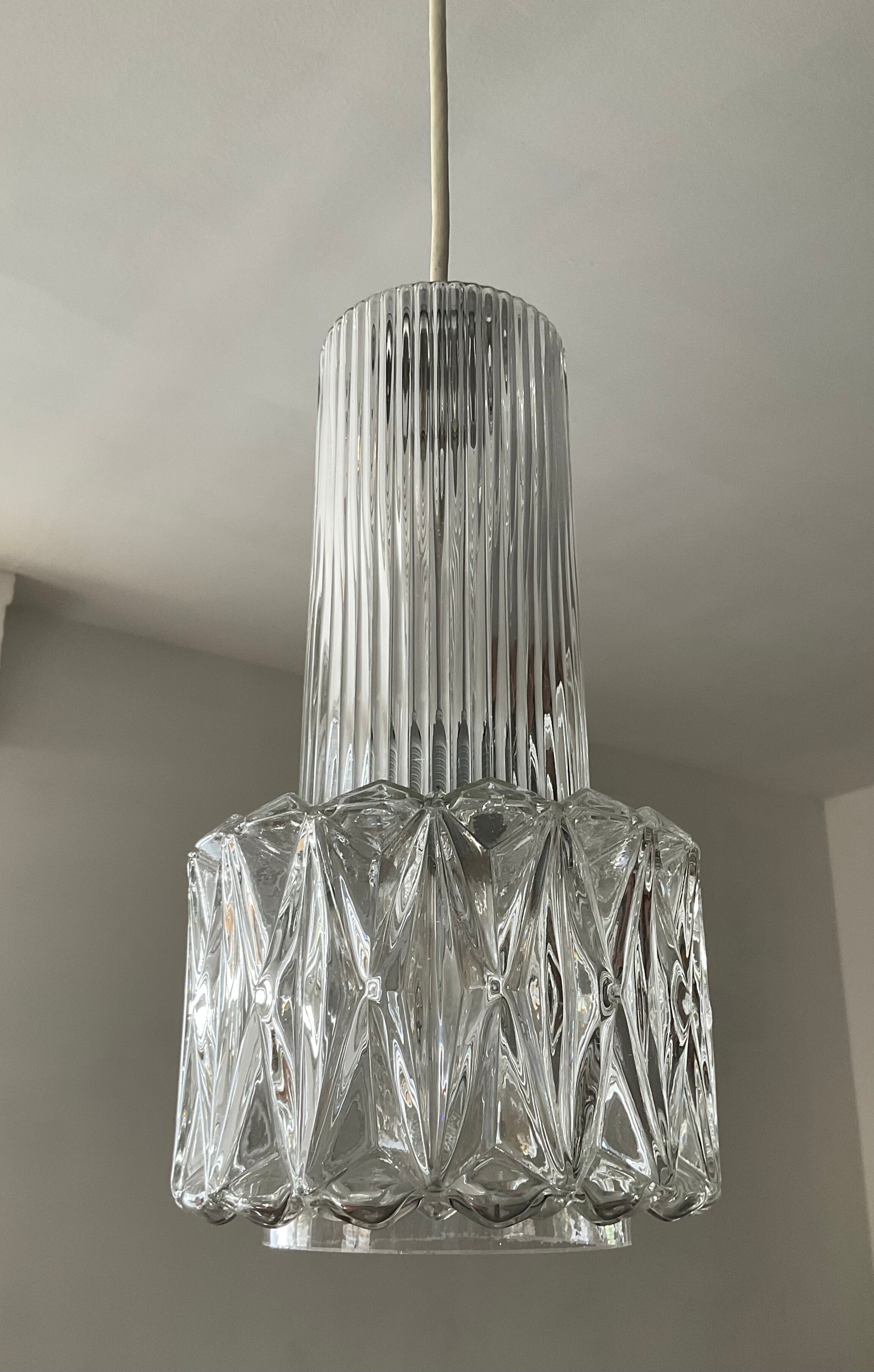 Limburg pendant lamp in molded glass from the 60s and 70s
