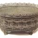 Old planter decorations medallion brass / bronze deco flower garden