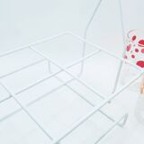 6 polka dot juice glasses in carrier