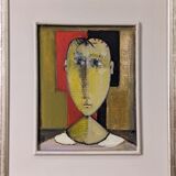 Contemporary Figurative Oil Painting "Portrait of a Boy" Framed, 2009