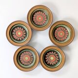 Set of 5 KMK ceramic coasters, West Germany, 1960s