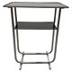 Bauhaus side table with a black glass top