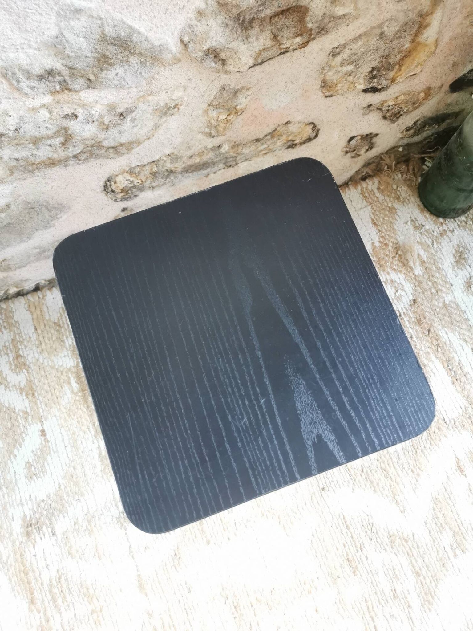 Vintage stool in black Formica