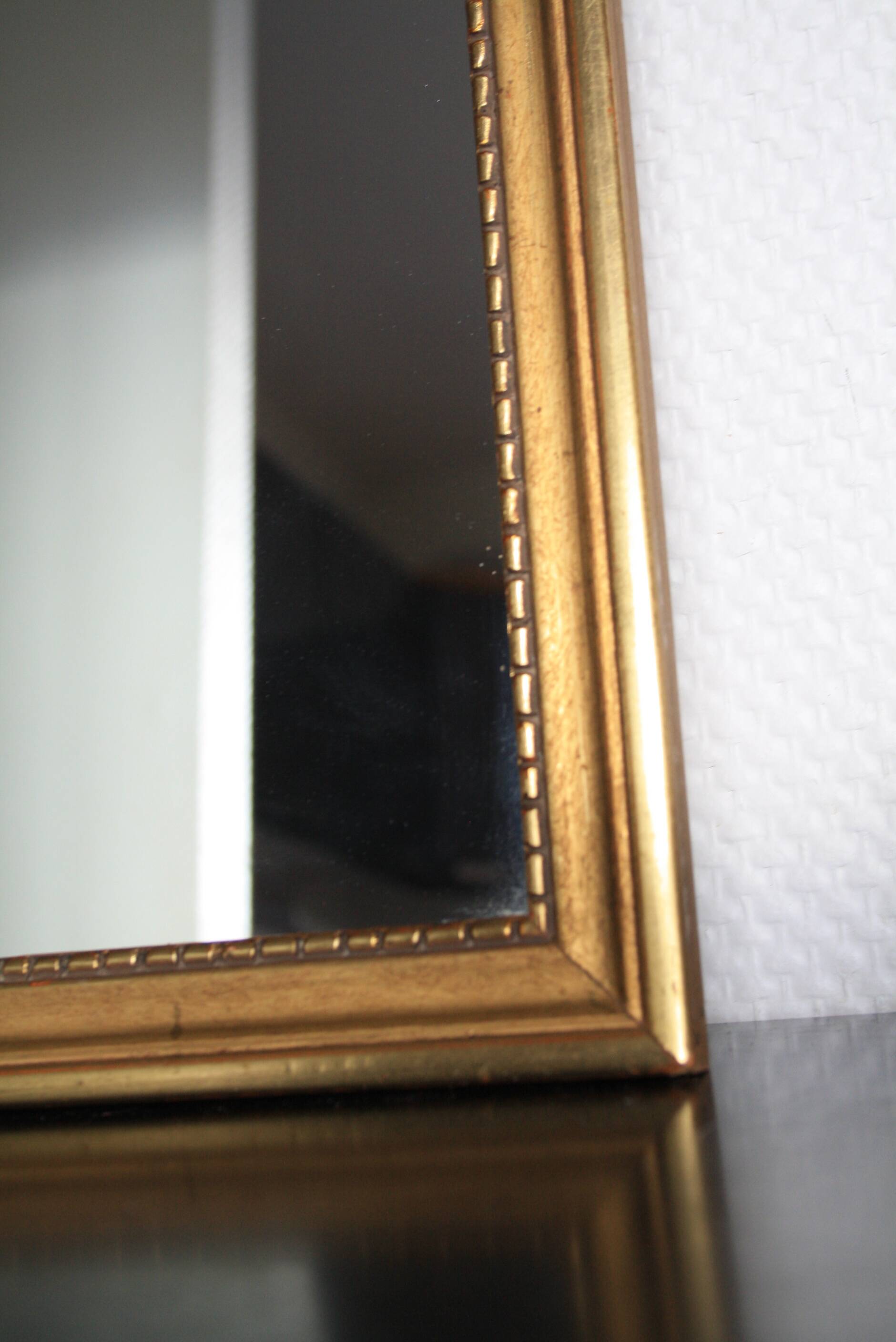 Rectangular golden mirror