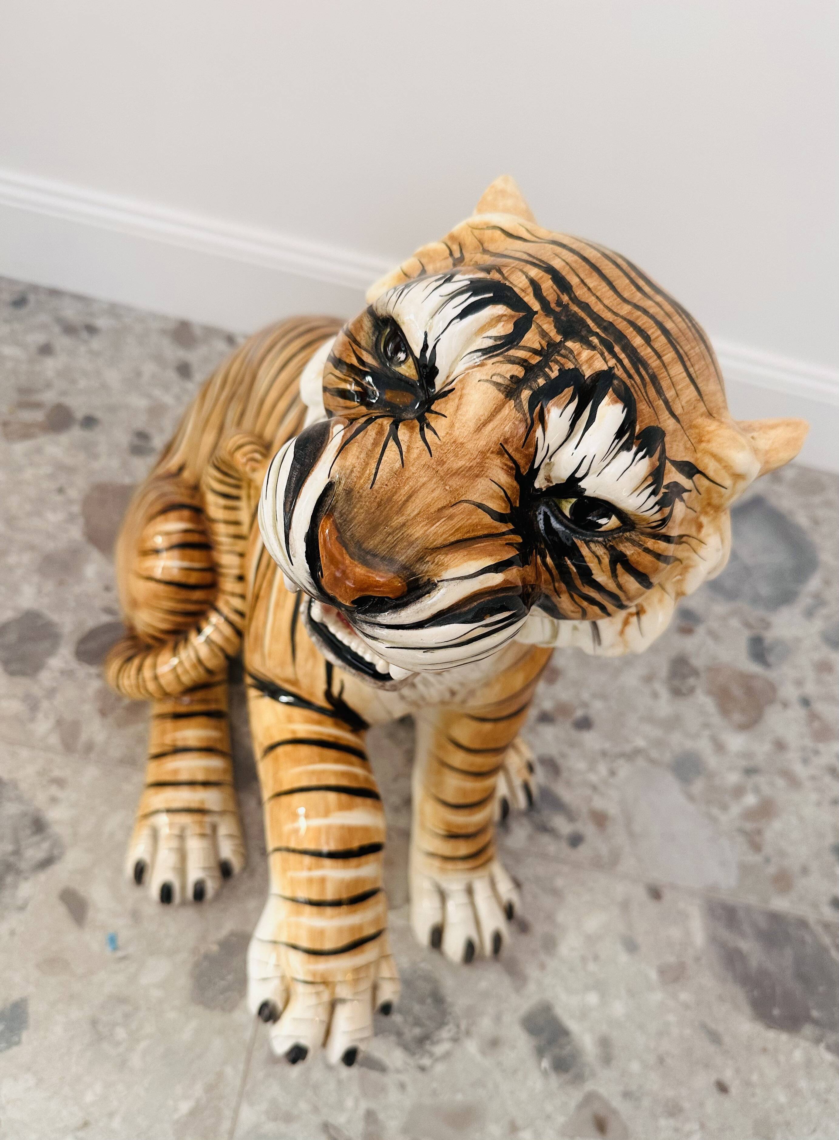 Vintage ceramic tiger