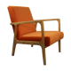 Fauteuil vintage Orange Velvet années 1970