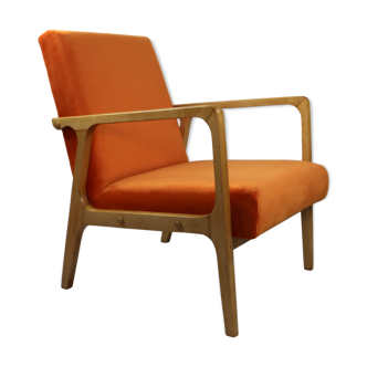 Fauteuil vintage Orange Velvet années 1970