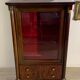 Vitrine style empire acajou
