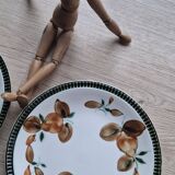 Set of 2 faux Argenteuil dinner plates