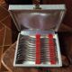 12 Christofle oyster forks in silver metal