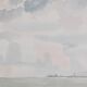 Camille COMBE: Shady seaside, Original signed watercolor