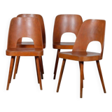 Set of 4 vintage chairs by Oswald Haerdtl for Ton, 1960.