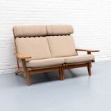 GE-375/2 Two-seater Sofa by Hans Wegner for Getama