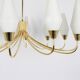 Classic glass chandelier, in the Stilnovo style, 1950s.