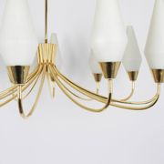 Classic glass chandelier, in the Stilnovo style, 1950s.
