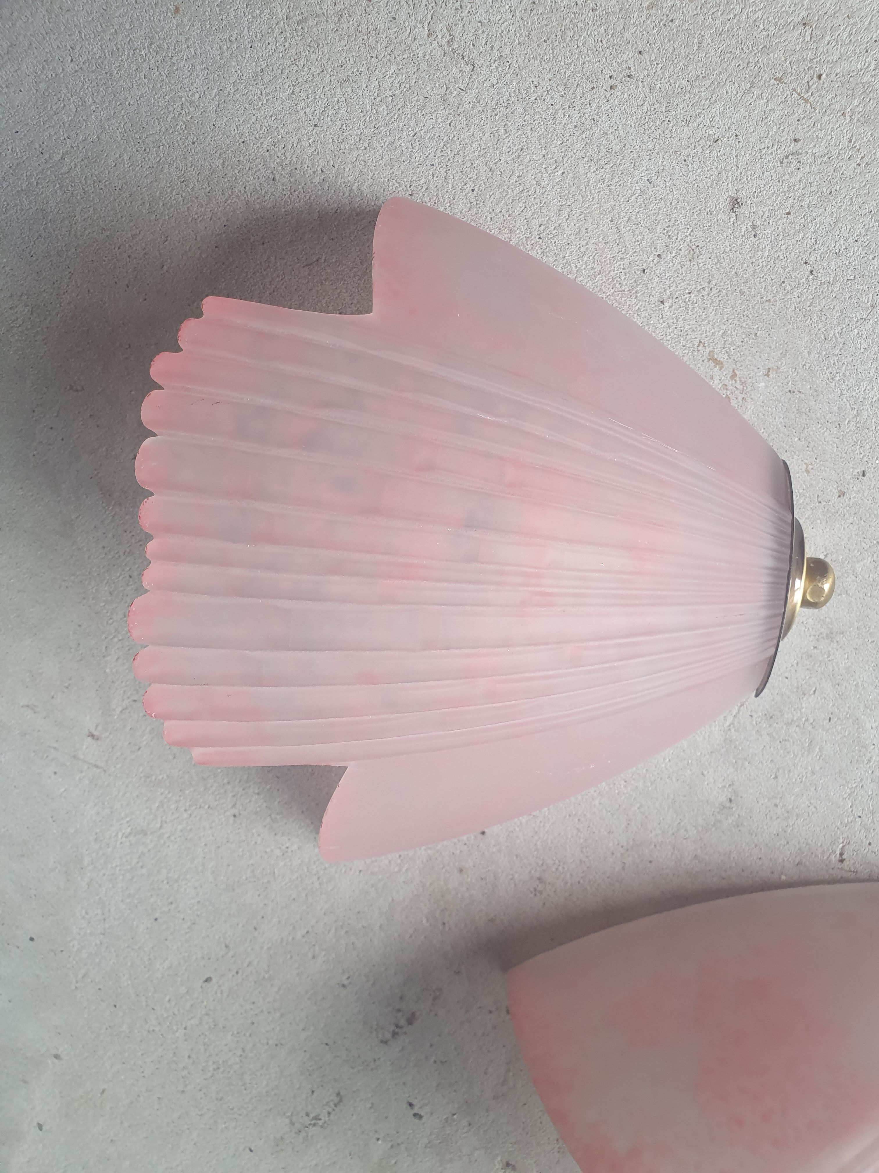 Pair of Marinha Grande glass wall lamps