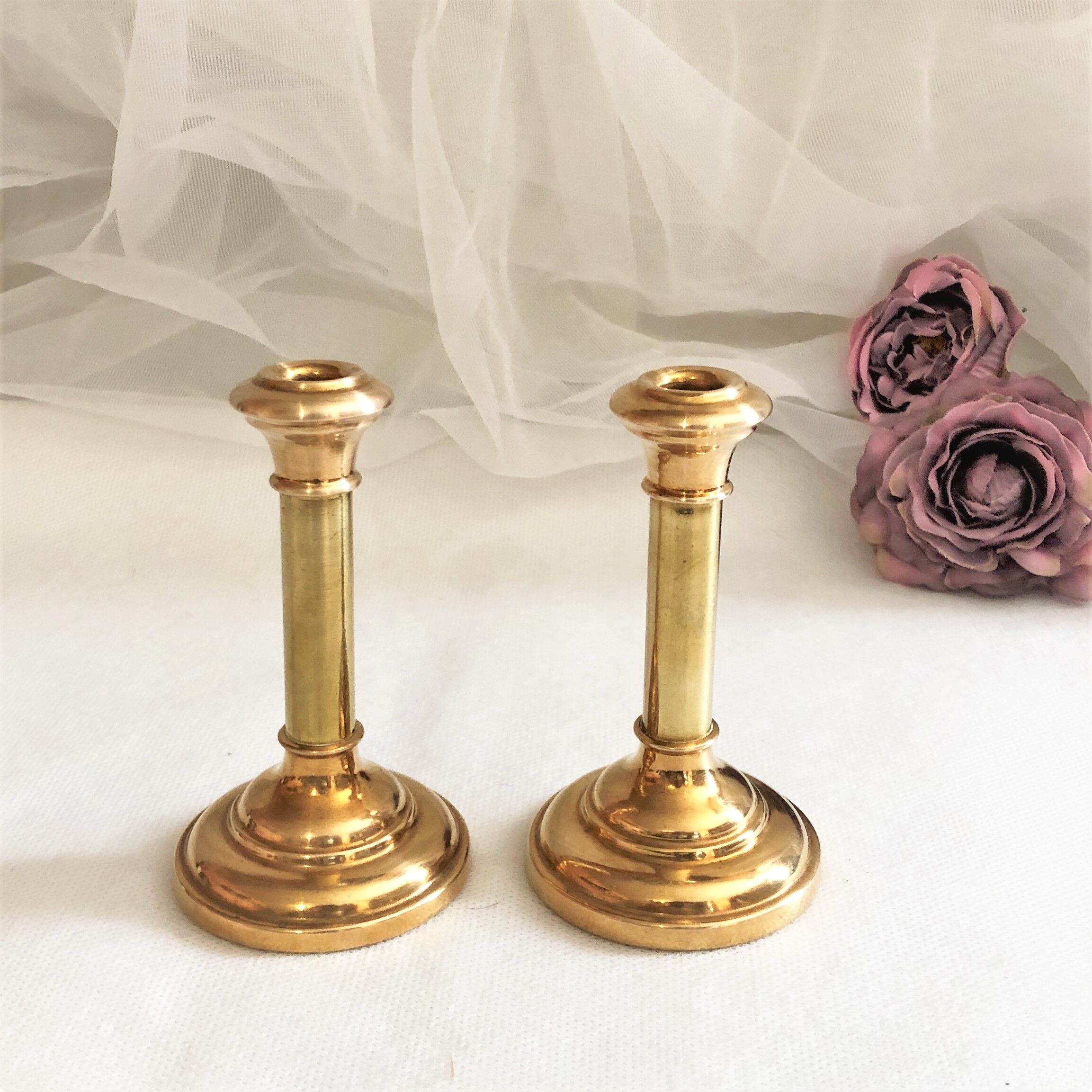 Pair of candlesticks for fine candles early twentieth century