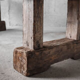 Primitive dining table, solid wood