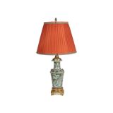 Early 20th century Chinese lamp, porcelain and gilt bronze