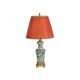 Early 20th century Chinese lamp, porcelain and gilt bronze