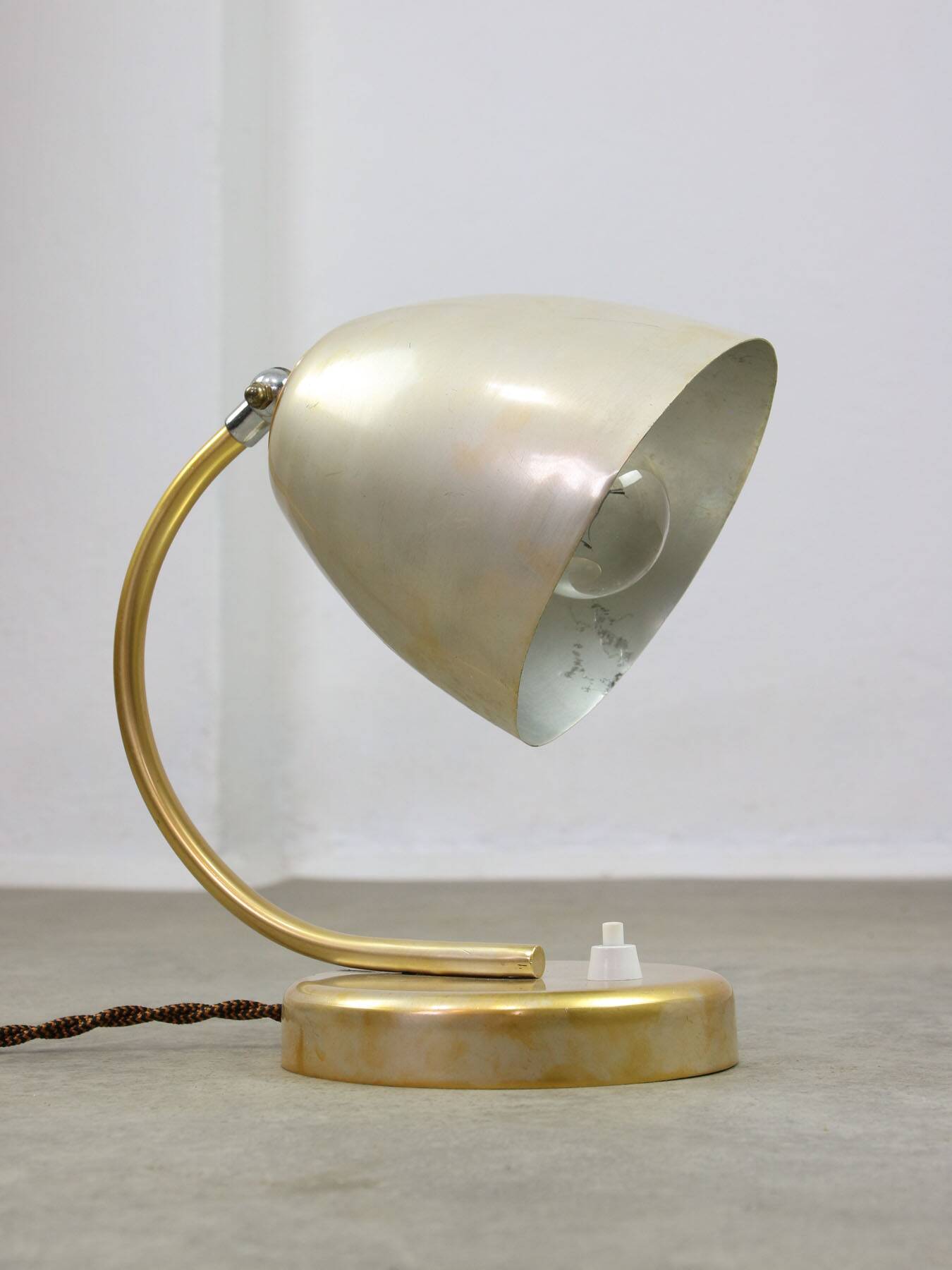 Mid-Century Italian Metal Table Lamp
