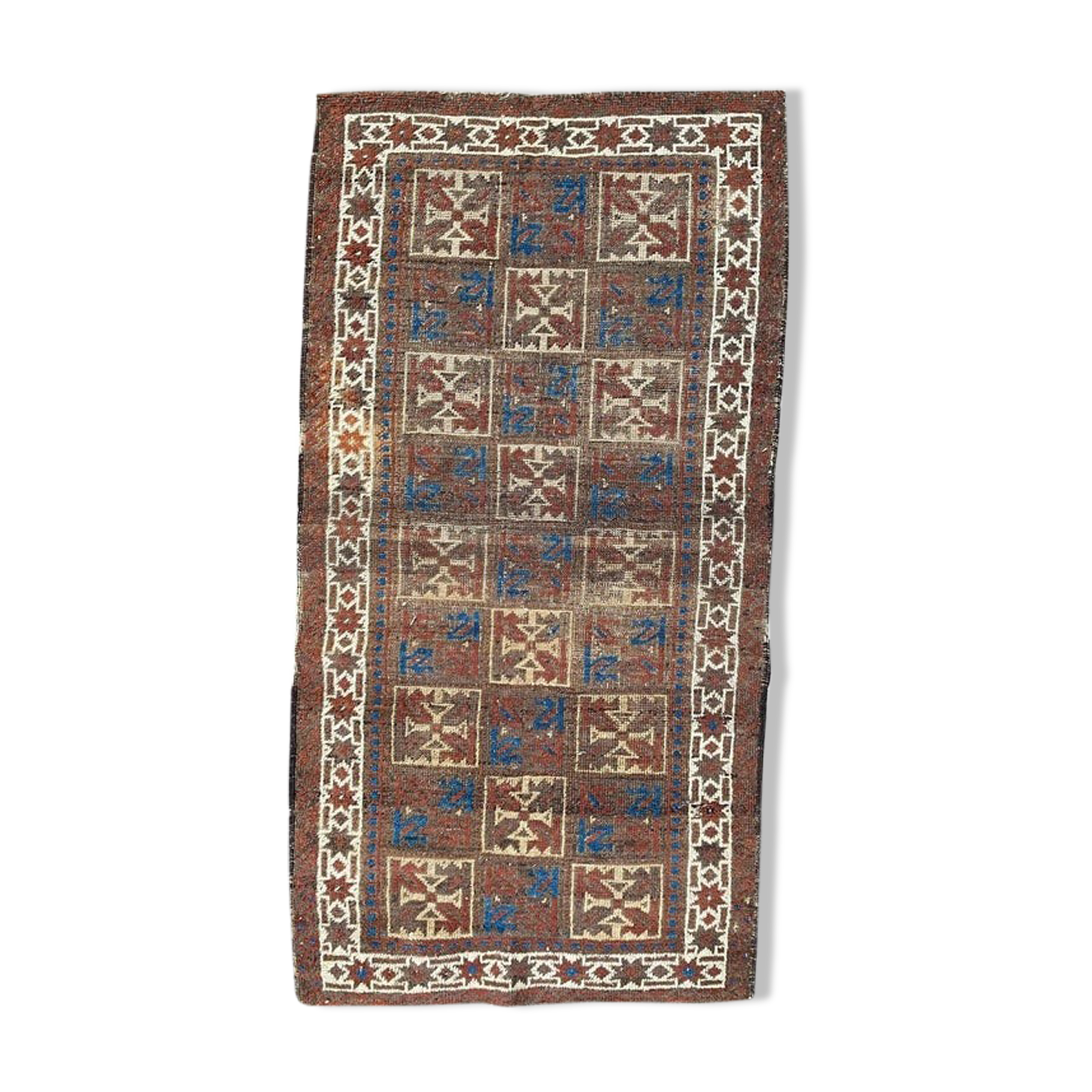 Ancient tribal baloch carpet 148x78 cm