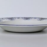 Hollow Plate in Earthenware - "Rouen Style" Decor - JVB Brand - Late 19th Century