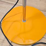 Vintage 1970s floor lamp with 3 spots, chrome and orange.