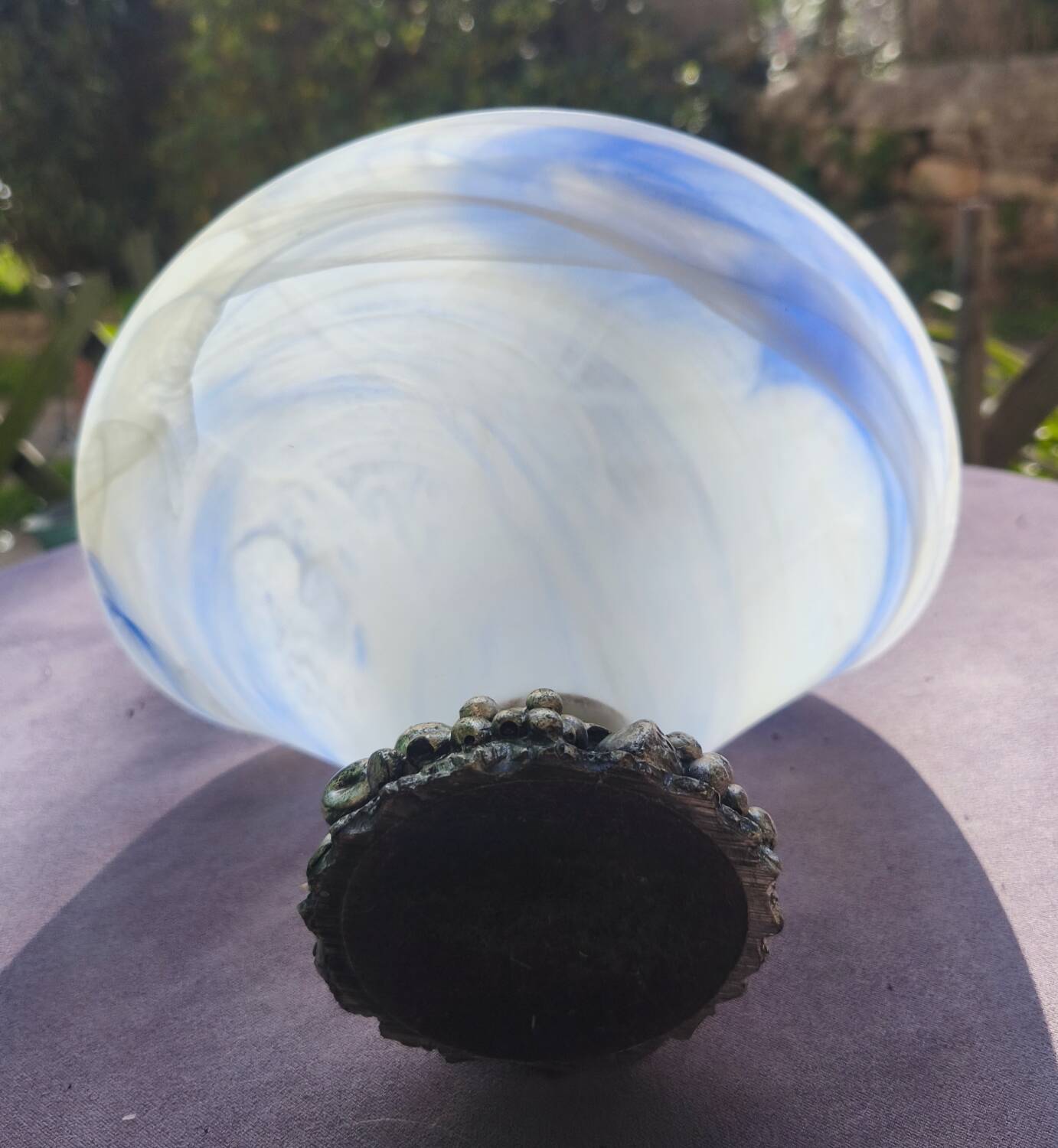 Murano glass centerpiece with 925 silver base