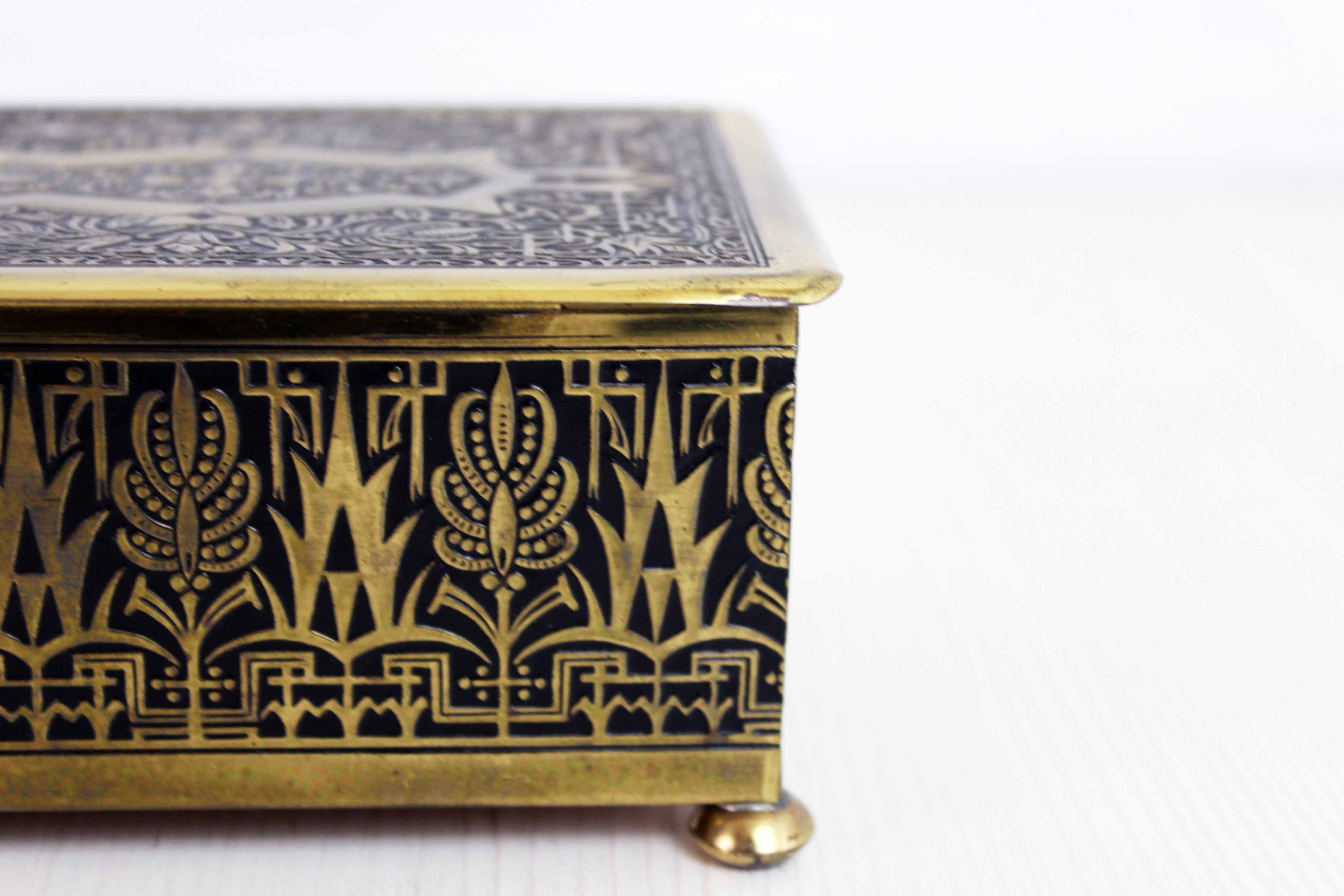 Brass Art Deco box
