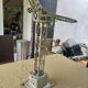 Vintage sheet metal crane
