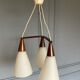 Suspension boomerang scandinave teck opaline 1960 Louis Kalff