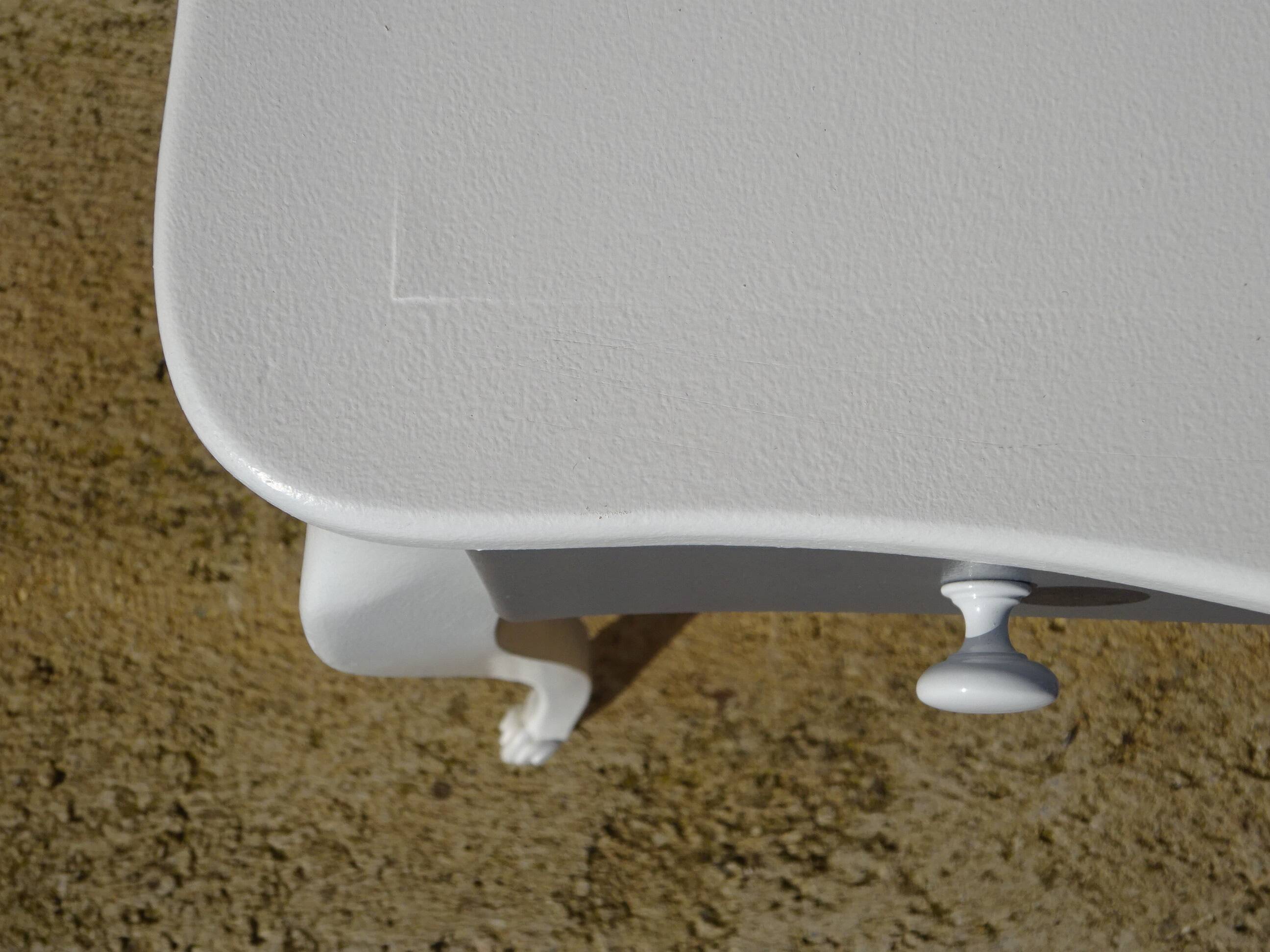 Small white and grey wooden dressing table