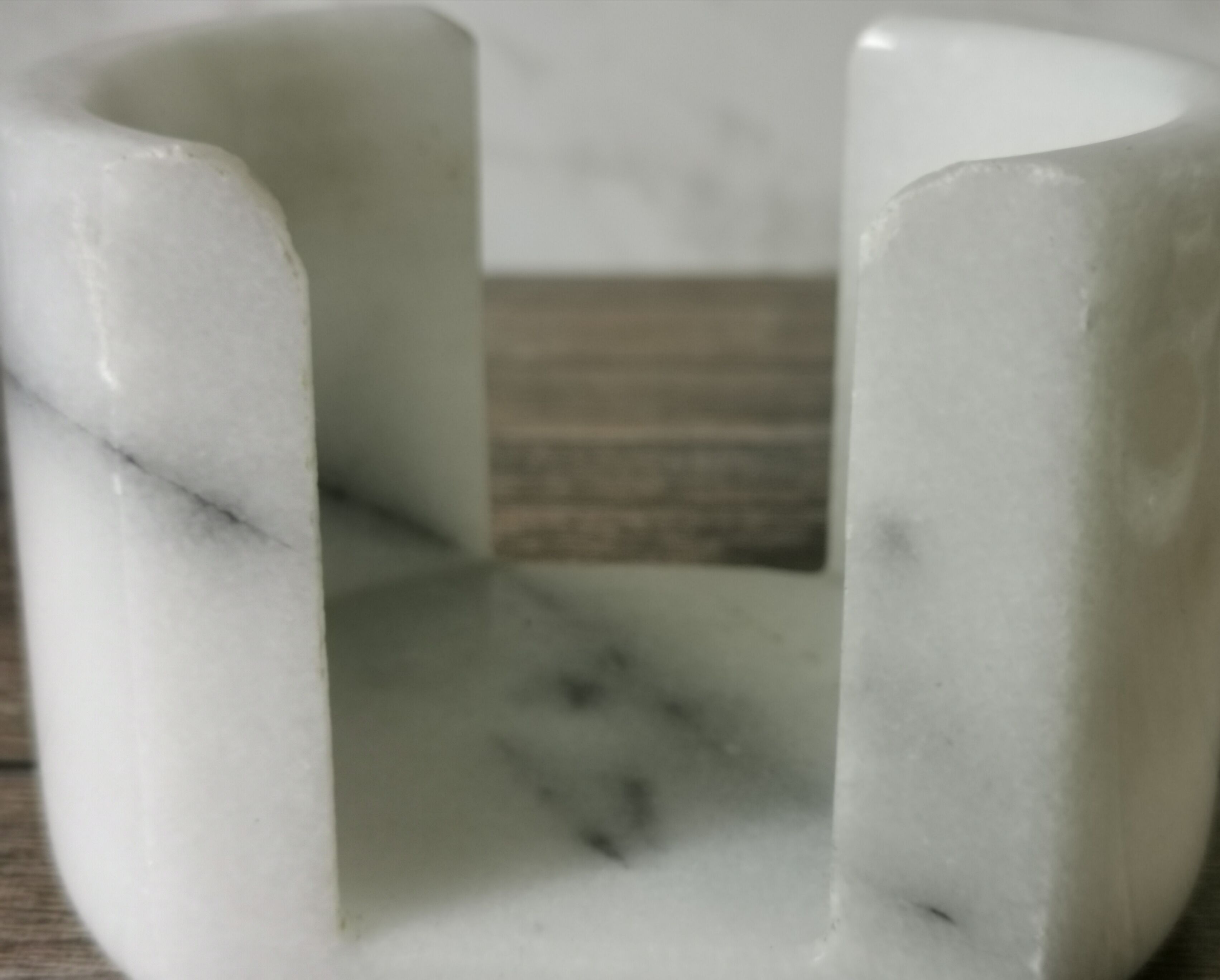 Ashtray and marble under glass