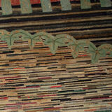 Old American Carpet Hooked handmade 149cm x 231cm 1880s, 1B511