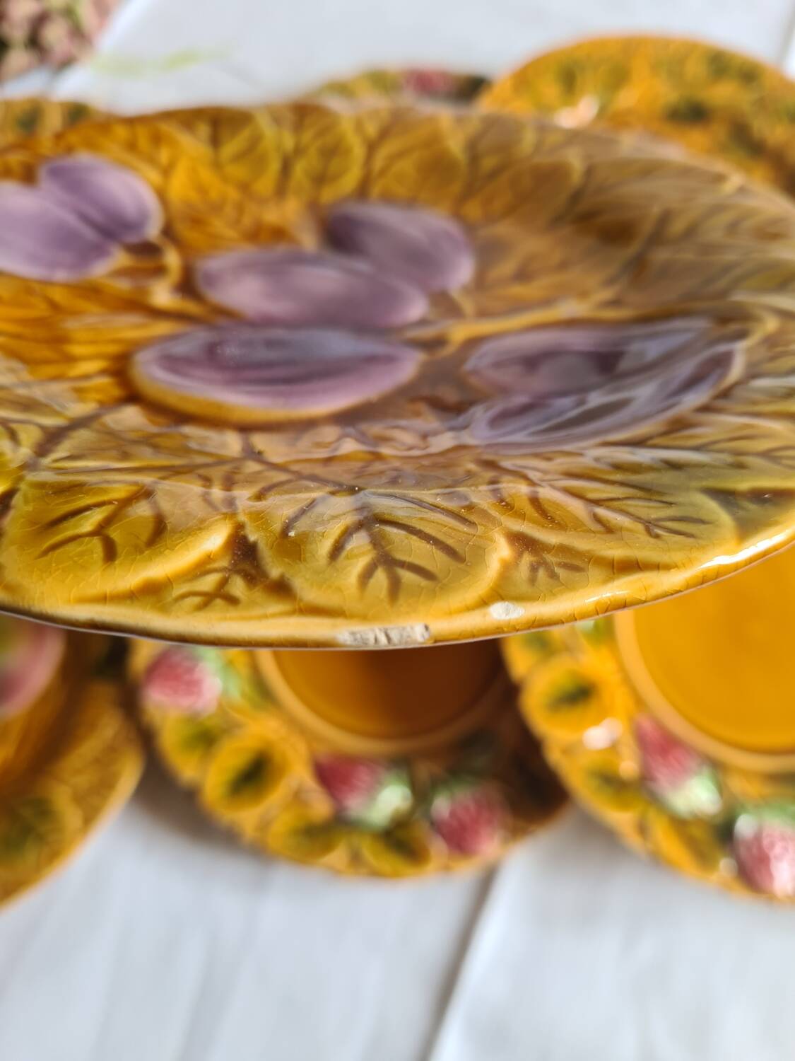 10 Sarreguemines fruit slushie dessert plates