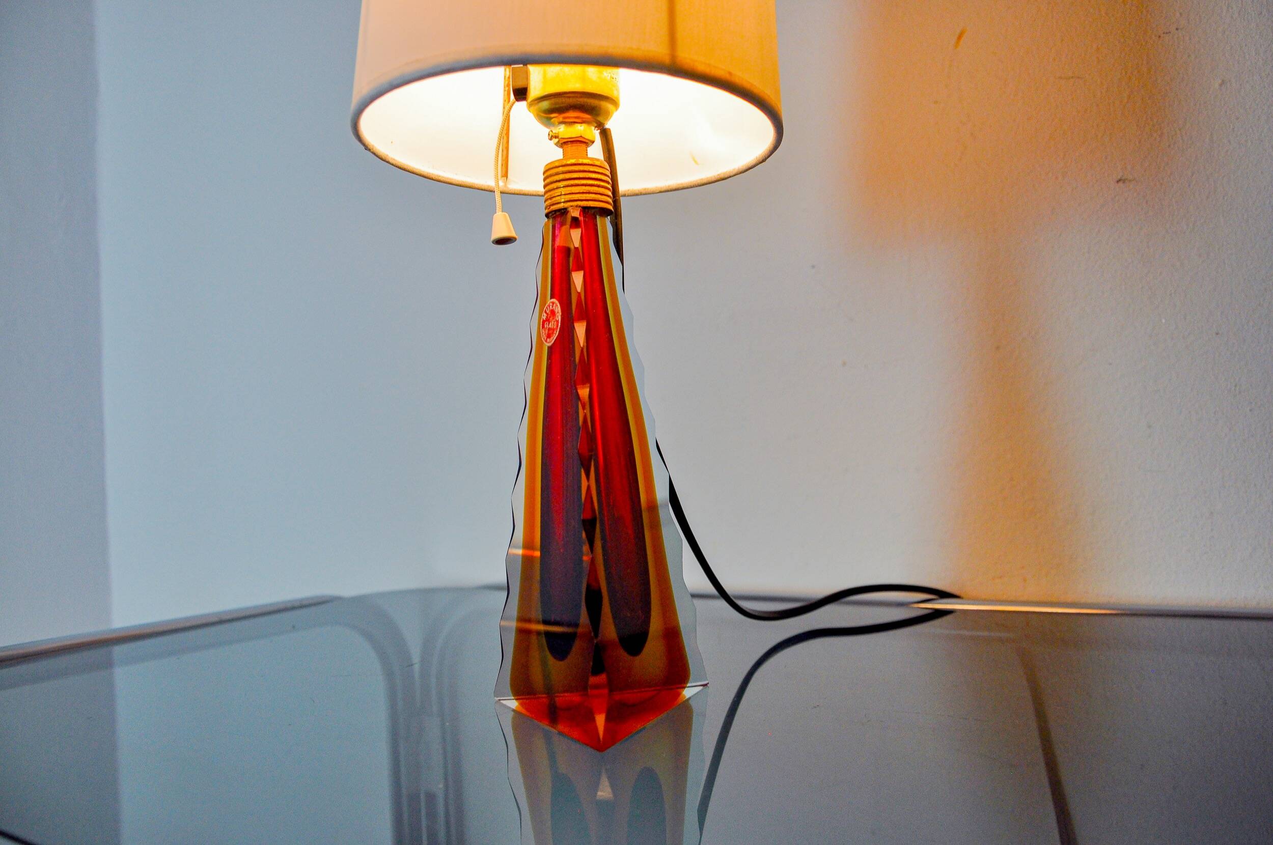 Sommerso lamp by PIETRO TOSO for Seguso, Murano, Italy, 1970