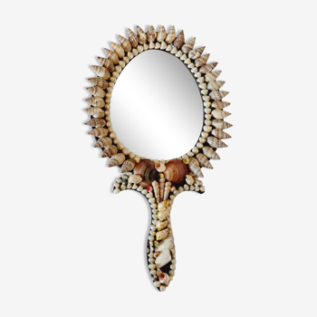 Mirror facing hand or hanging vintage shells