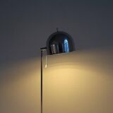 Mid-century modern floor lamp in chrome, model G-075 by Bergboms, Sweden, 1960s.