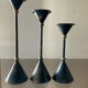 Trio of vintage candle holders from the 70s-80s