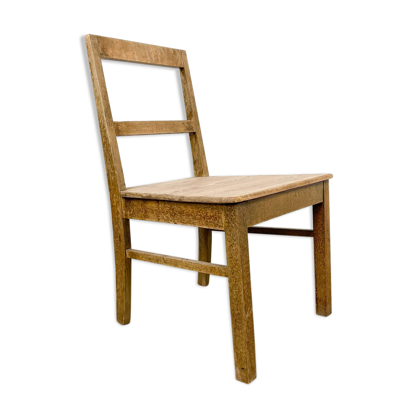 Chaise de ferme en pin antique d’orme suédois